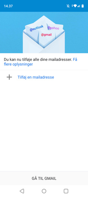 Vælg Tilføj en mailadresse