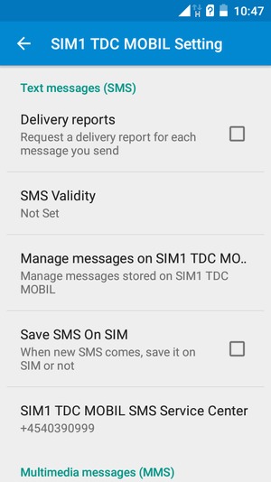 Select Gamma SMS Service Center