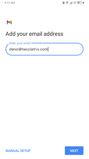 Enter your Email address and select NEXT