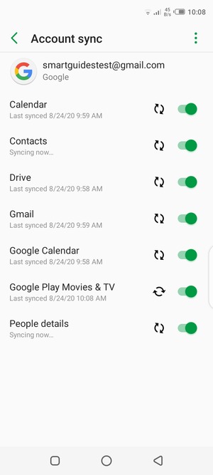 Your contacts from Google will now be synced to your Infinix