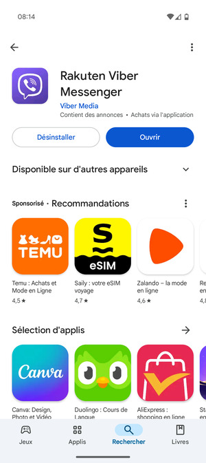 Sélectionnez Ouvrir