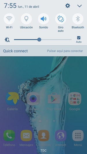 Seleccione Sonido para cambiar al modo de vibración