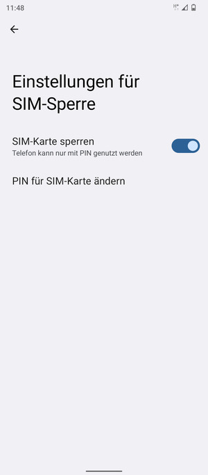 Wählen Sie PIN für SIM-Karte ändern