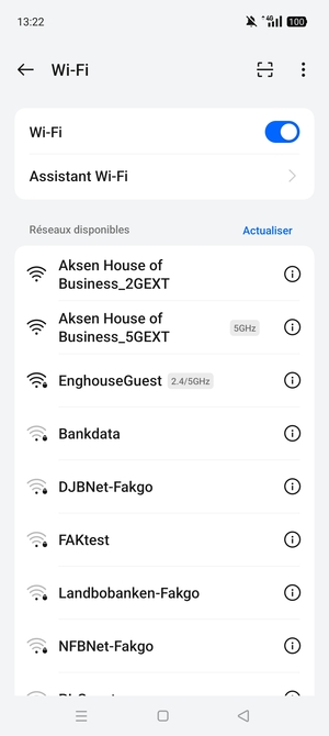 Sélectionnez le réseau sans fil auquel vous souhaitez vous connecter