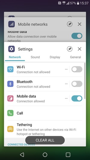 Select CLEAR ALL to close all running apps