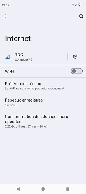 Activer le Wi-Fi