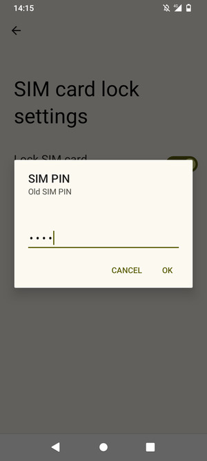 Enter your Old SIM PIN and select OK