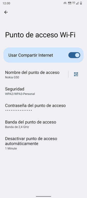 El teléfono ha sido configurado para su uso como módem