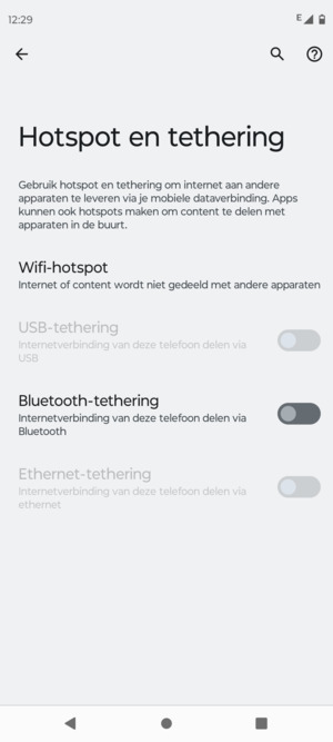 Selecteer Wifi-hotspot