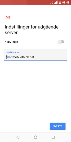 Slå Kræv login fra og vælg NÆSTE