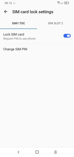 Select Gamma and Change SIM PIN