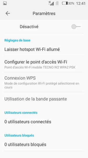 Sélectionnez Configurer le point d'accès Wi-Fi