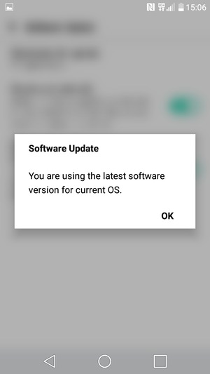 If your phone is up to date, select OK