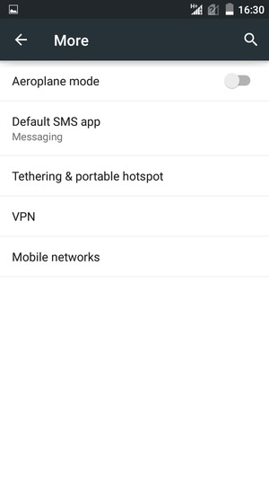 Select Mobile networks / Cellular networks