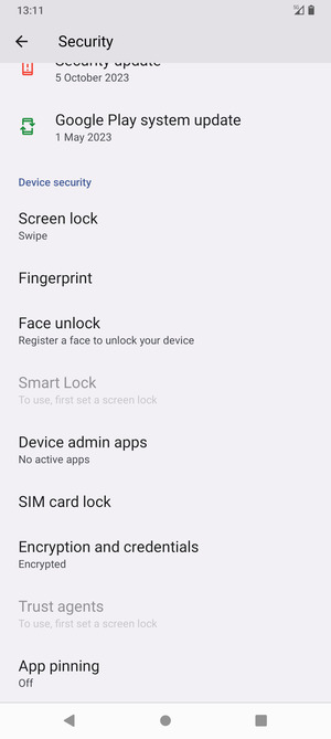 To change the PIN for the SIM card, go to the Security menu and scroll to and select SIM card lock