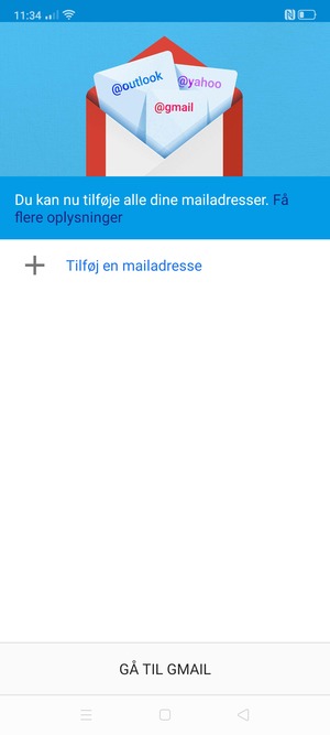 Vælg Tilføj en mailadresse