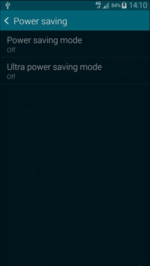 Select Power saving mode