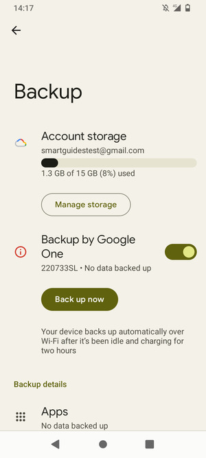 Select Account storage