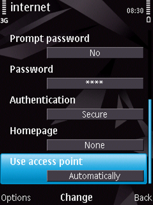 Scroll to Use access point and select Automatically