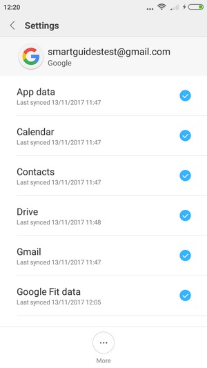 Make sure Contacts is selected and select More