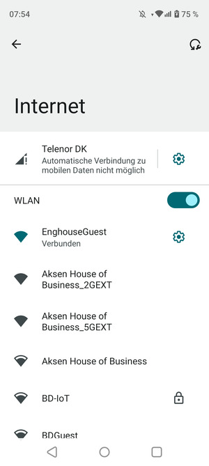 Sie sind nun mit dem WLAN-Netzwerk verbunden