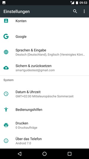 Scrollen Sie und wählen Sie Über das Telefon