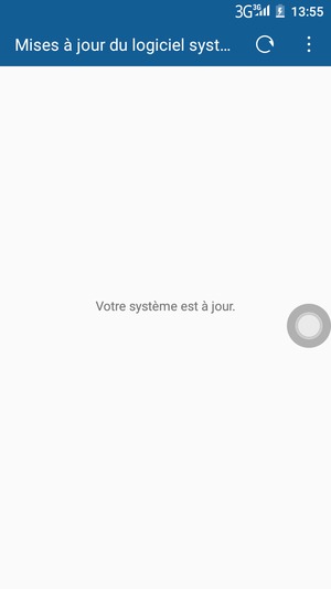 Si votre téléphone est à jour, vous verrez l'écran suivant