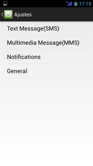 Seleccione Text Message(SMS)