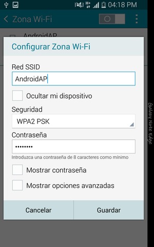 Introduzca una contraseña de al menos 8 caracteres y seleccione Guardar