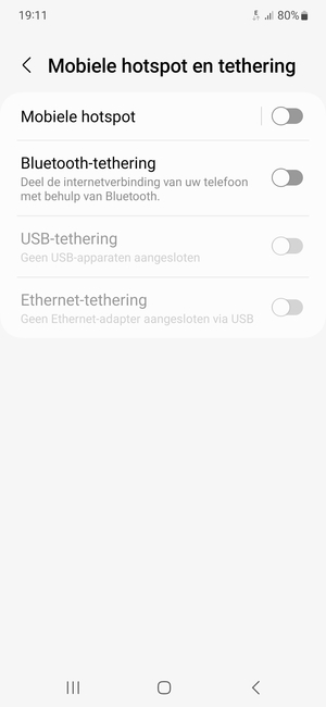 Selecteer Mobiele hotspot