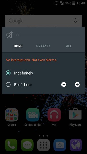 Select NONE for silent mode