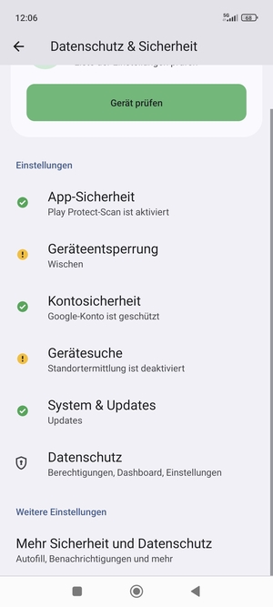 Scrollen Sie und wählen Sie System & Updates