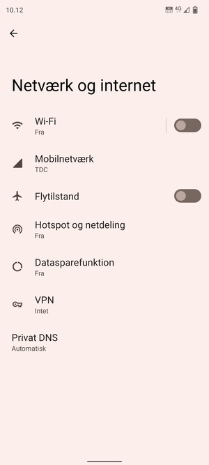 Vælg Mobilnetværk