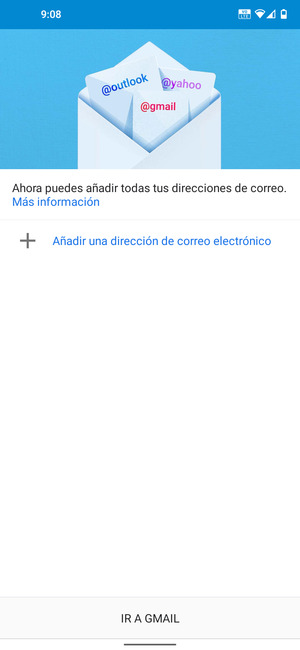 Seleccione Añadir una dirección de correo electrónico