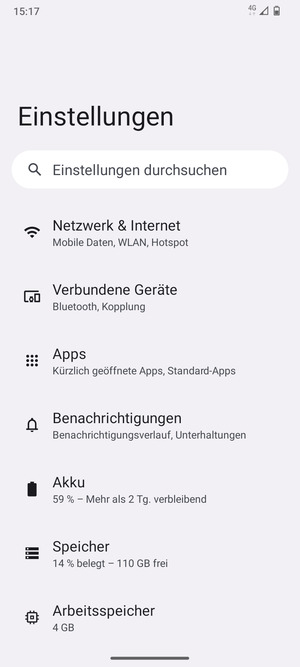 Wählen Sie Netzwerk & Internet