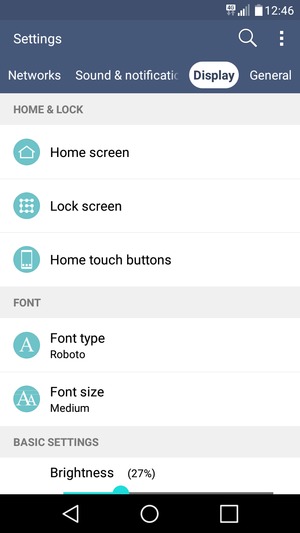 Select Display and Lock screen