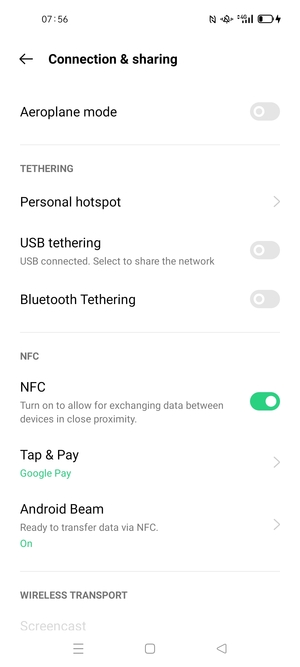 Select Personal hotspot