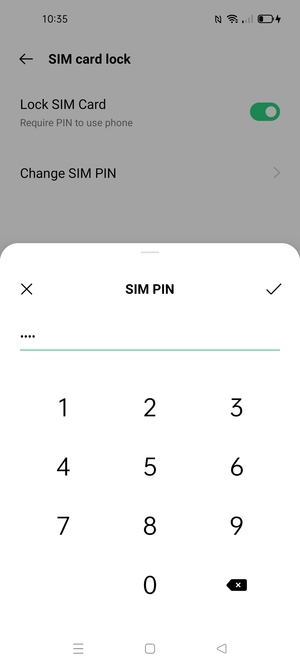 Enter your New PIN for the SIM card and select OK