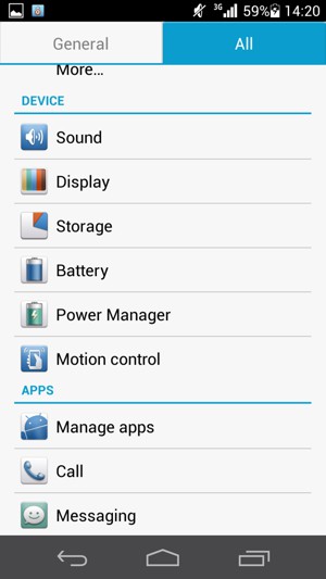 Scroll to and select Power Manager
