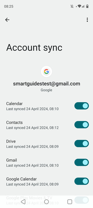 Make sure Contacts is selected