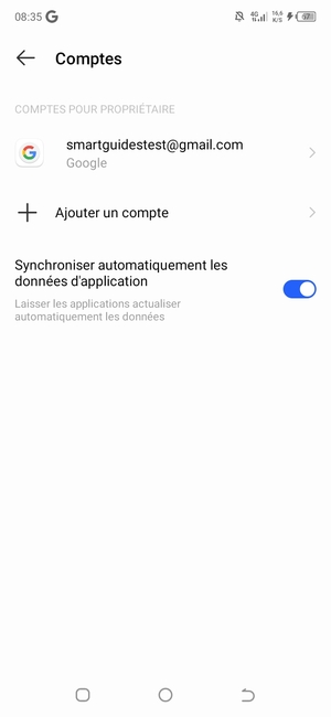 Sélectionnez votre compte Google