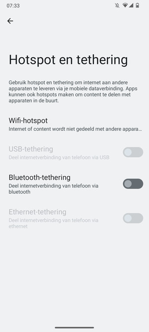 Selecteer Wifi-hotspot