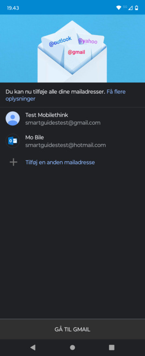 Vælg GÅ TIL GMAIL