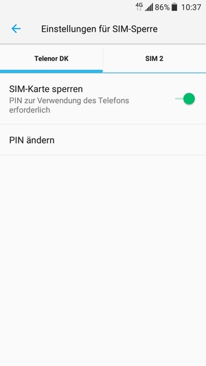 Wählen Sie Public und PIN ändern