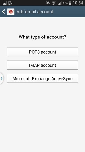 Select Microsoft Exchange ActiveSync