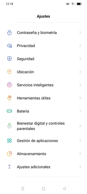 Para activar su bloqueo de pantalla, vaya al menú Ajustes y seleccione Contraseña y biometría