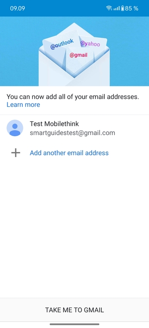 Select TAKE ME TO GMAIL