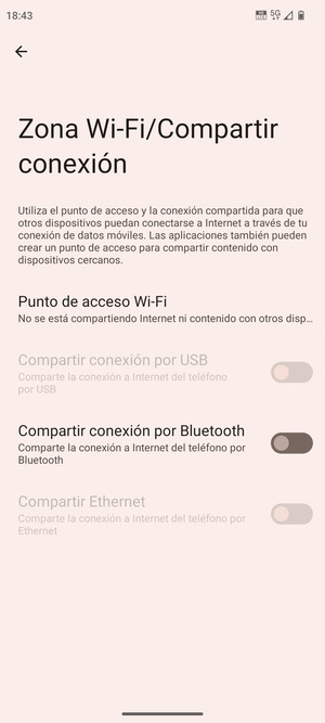 Seleccione Punto de acceso Wi-Fi