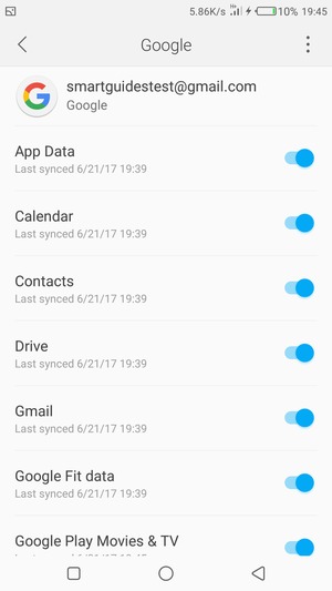 Make sure Contacts is selected