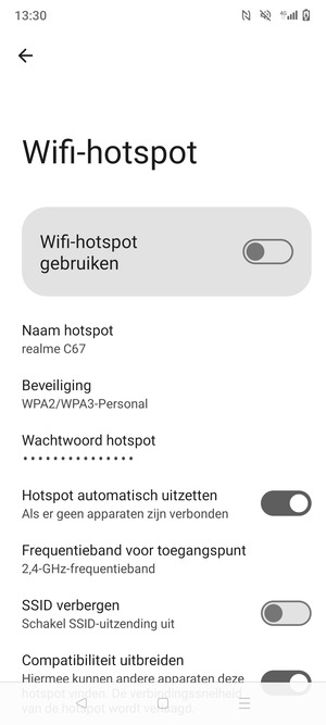 Schakel Wifi-hotspot gebruiken in